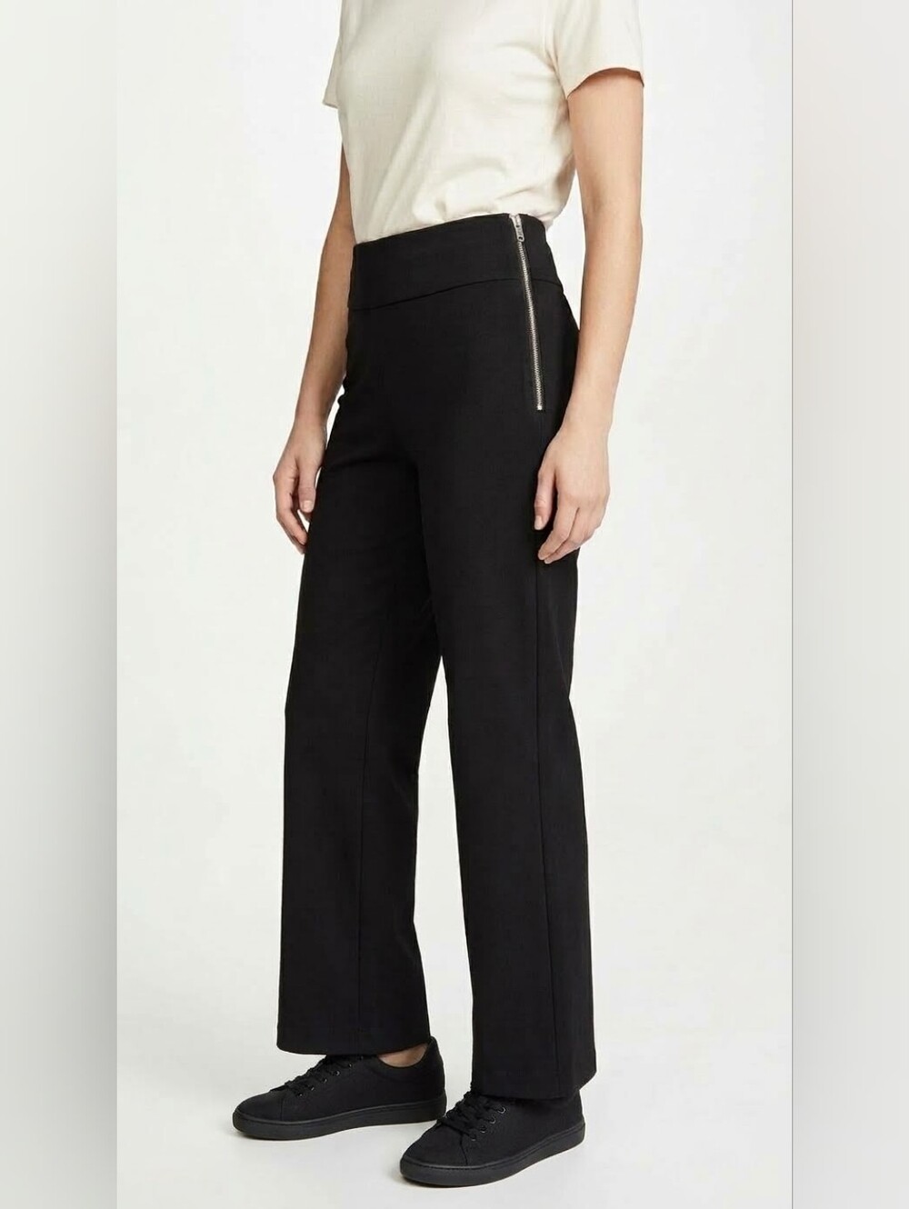 Elie Elie Tahari Black Activewear Pants with Side Zipper Size 4
